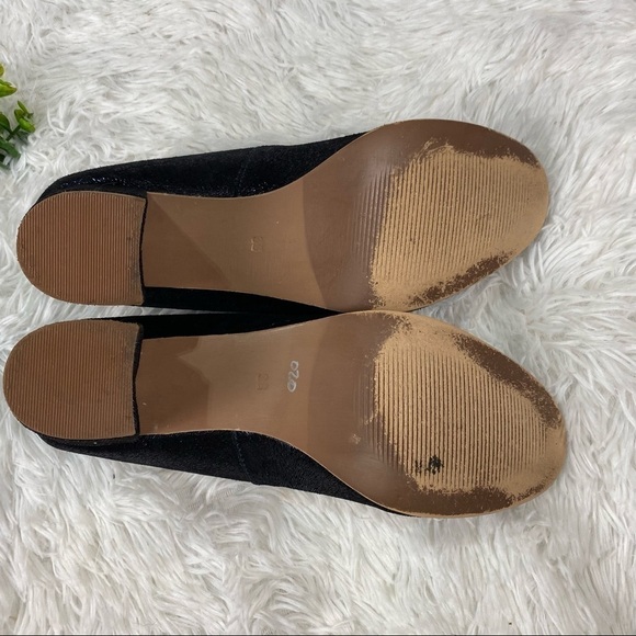 Enjoiya eleganza navy metallic shimmery closed toe pumps heels size 38/7.5 - Picture 8 of 8